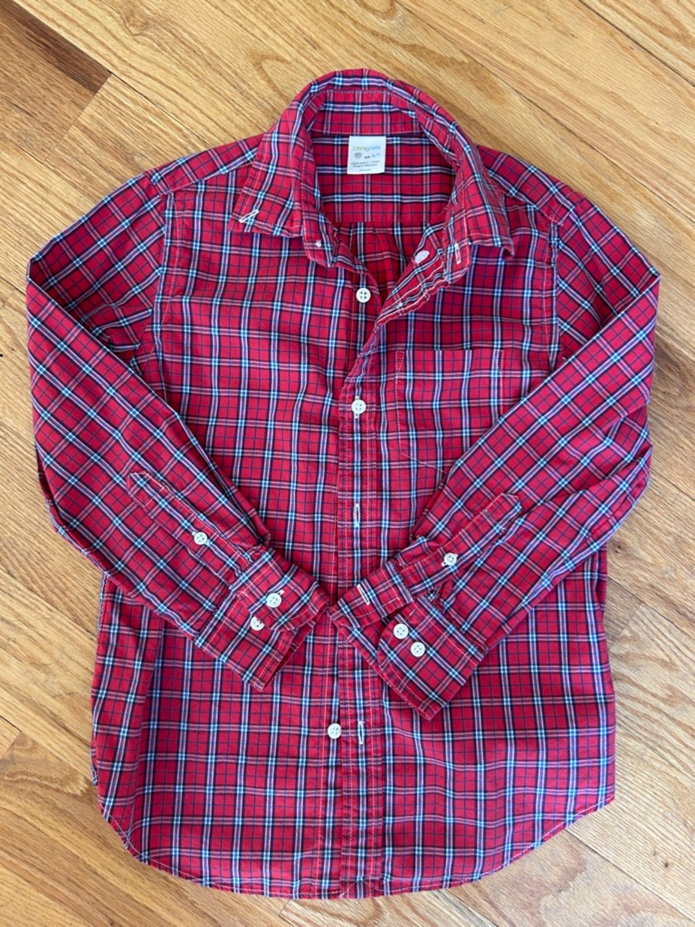 Crewcuts Red Plaid Button-Down Shirt